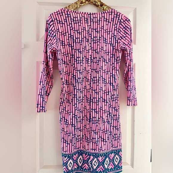 Lilly Pulitzer Beacon Dress Mandevilla Pink Slathouse Stripe Engineered - Picture 4 of 8